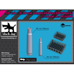 Black Dog M16004 1/16 50 Cal 30 Cal Empty Shells 50/50pcs