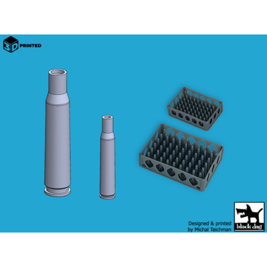 Black Dog M16004 1/16 50 Cal 30 Cal Empty Shells 50/50pcs