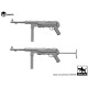 Black Dog 3d16018 1/16 Mp-40 2 Pcs 3d Printed