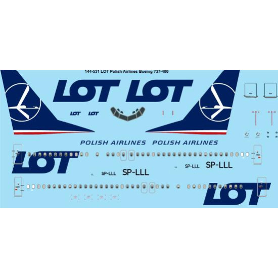 26decals 144-531 1/144 Lot New Livery Boeing 737-400 Laser Decal