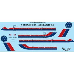 26decals 144-569 1/144 Aeroamerica Red And Blue Boeing 720 Laser Decal
