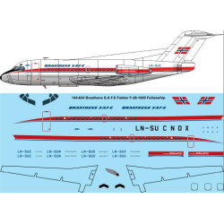 26decals 144-625 1/144 Braathens Safe Fokker F28-1000 Laser Decal