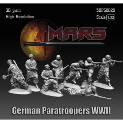 Mars Figures 3dp32029 1/32 German Paratroopers Wwll 3d Print High Resolution