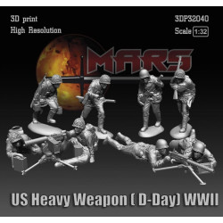 Mars Figures 3dp32040 1/32 Us Heavy Weapon D-day Wwll 3d Print High Resolution