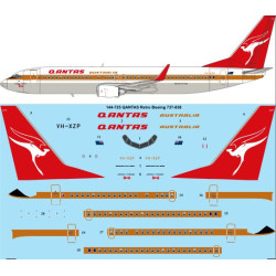 26decals 144-725 1/144 Qantas Retro Boeing 737-838 Laser Decal