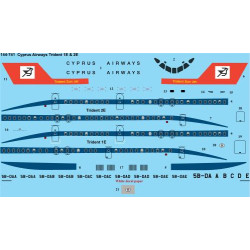 26decals 144-741 1/144 Cyprus Airways Late Hs Trident 1e Laser Decal