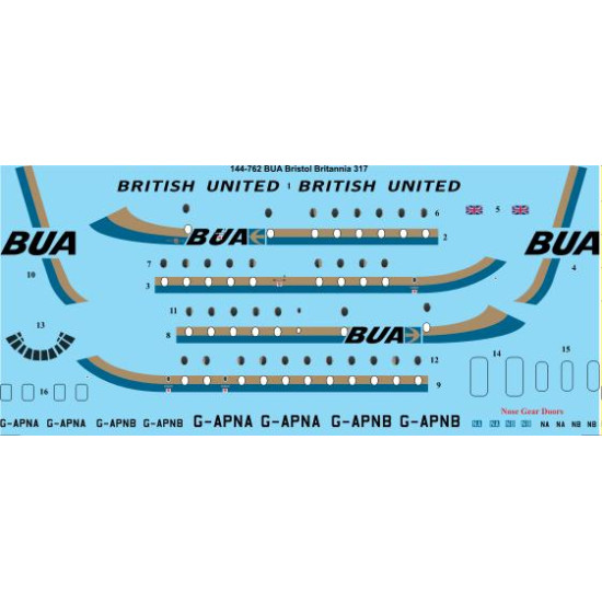 26decals 144-762 1/144 Bua Bristol Britannia 300 Laser Decal