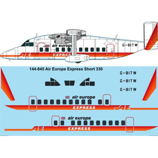 26decals 144-845 1/144 Air Europe Express Short 330 Laser Decal
