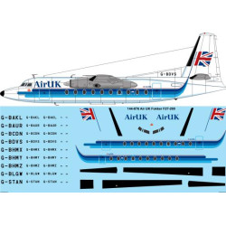 26decals 144-876 1/144 Air Uk Late Fokker F27-200 Laser Decal