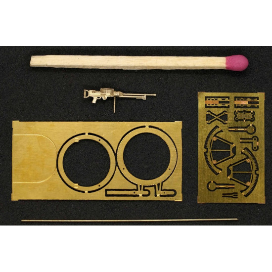 Mini World 7297a 1/72 Stripped Lewis Mk I Single Mg With A Shortened Radiator On The Scarff Ring