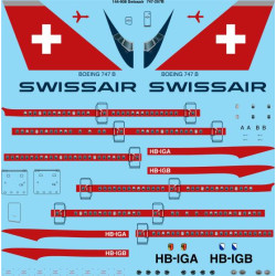 26decals 144-908 1/144 Swissair Delivery Boeing 747-257b Laser Decal