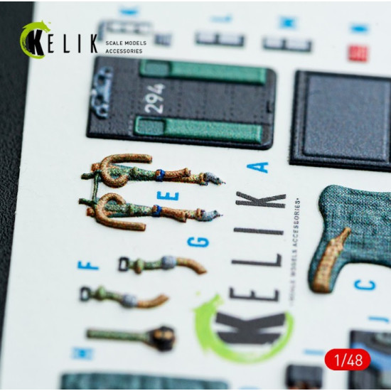 Kelik K48042 1/48 Harrier Gr1/Gr3 Interior 3d Decals For Kinetic Kit