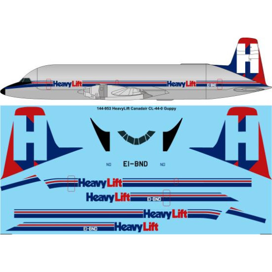 26decals 144-953 1/144 Heavylift Cargo Cl-44-0 Guppy Laser Decal