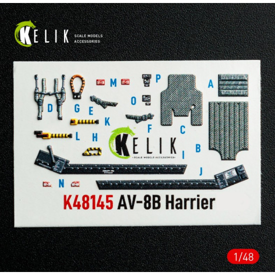 Kelik K48145 1/48 Av-8b Harrier - Interior 3d Decals For Hasegawa Kit