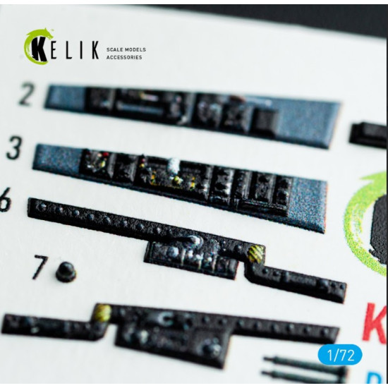 Kelik K72084 1/72 F-8e Crusader - Interior 3d Decals For Academy Kit