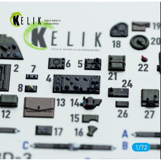 Kelik K72160 1/72 Sbd-3 Dauntless - Interior 3d Decals For Flyhawk Kit