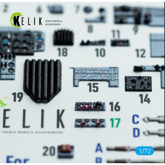 Kelik K72204 1/72 Mig-19p/Pm - Interior 3d Decals For Clearprop Kit