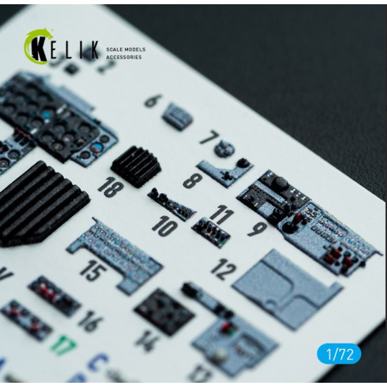 Kelik K72204 1/72 Mig-19p/Pm - Interior 3d Decals For Clearprop Kit