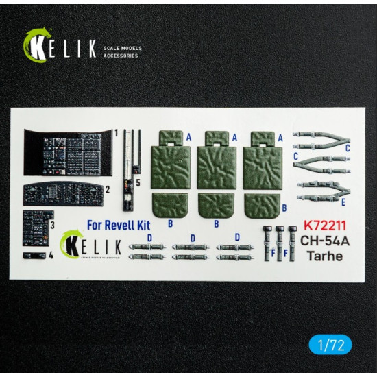 Kelik K72211 1/72 Ch-54a Tarhe - Interior 3d Decals For Revell Kit