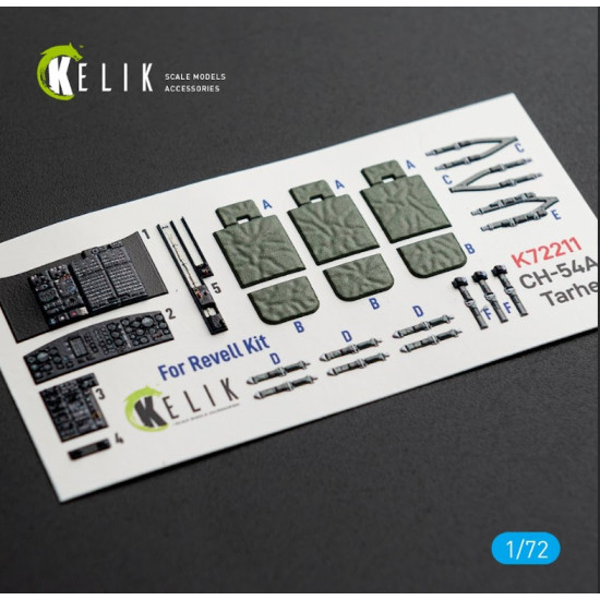 Kelik K72211 1/72 Ch-54a Tarhe - Interior 3d Decals For Revell Kit