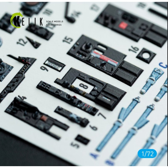 Kelik K72212 1/72 Gannet As1/As4 - Interior 3d Decals For Revell Kit