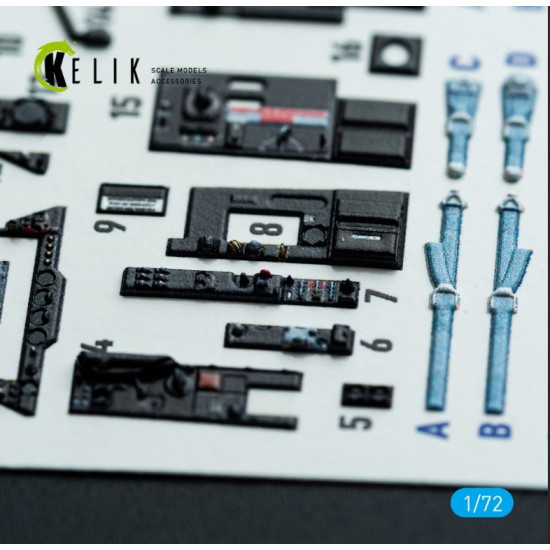 Kelik K72212 1/72 Gannet As1/As4 - Interior 3d Decals For Revell Kit