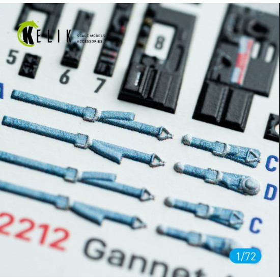 Kelik K72212 1/72 Gannet As1/As4 - Interior 3d Decals For Revell Kit