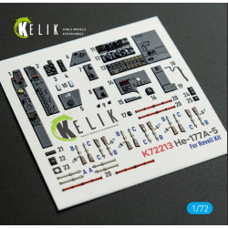 Kelik K72213 1/72 He-177a-5 - Interior 3d Decals For Revell Kit