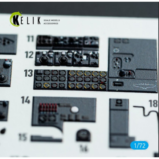 Kelik K72213 1/72 He-177a-5 - Interior 3d Decals For Revell Kit