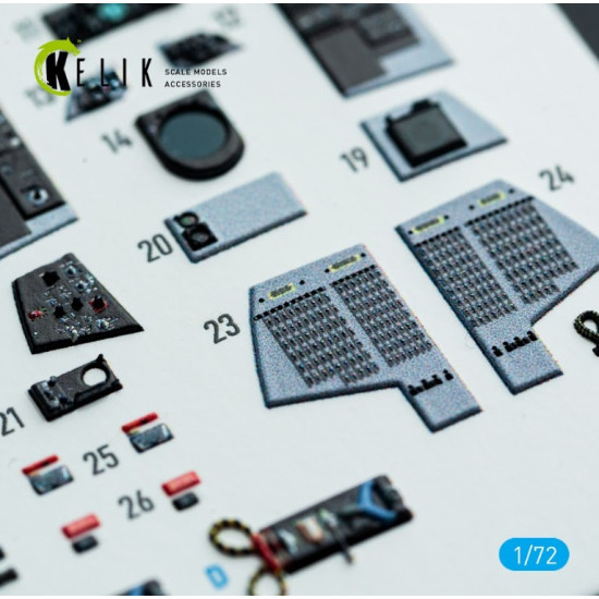 Kelik K72217 1/72 F-14a Tomcat - Interior 3d Decals For Hobbyboss Kit