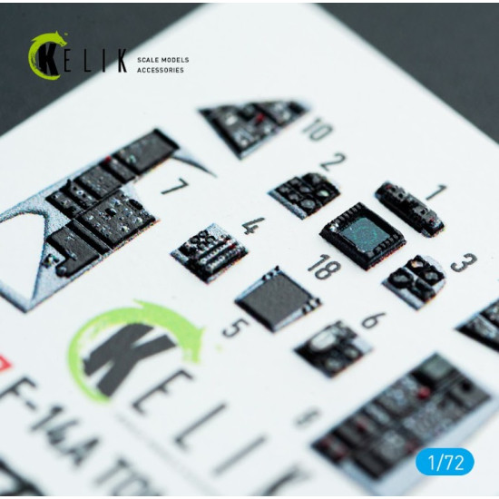 Kelik K72217 1/72 F-14a Tomcat - Interior 3d Decals For Hobbyboss Kit