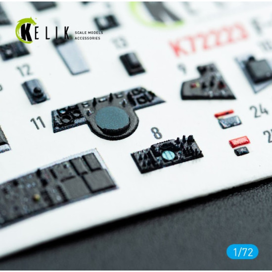 Kelik K72223 1/72 F-14b Tomcat - Interior 3d Decals For Academy Kit