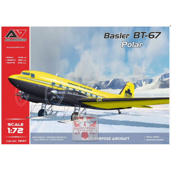 Aa Models 7247 1/72 Bt-67 Basler Dakota Polar Aviation Plastic Model Kit