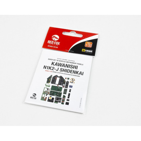 Red Fox Qs32145 1/32 Kawanishi N1k2-j Shidenkai 3d Acrylic Instrument Panel