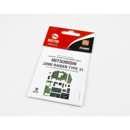 Red Fox Qs32146 1/32 Mitsubishi J2m6 Raiden Type 31 3d Acrylic Instrument Panel
