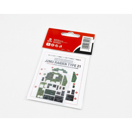 Red Fox Qs32149 1/32 Mitsubishi J2m3 Raiden Type 21 3d Acrylic Instrument Panel
