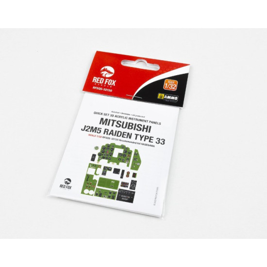 Red Fox Qs32150 1/32 Mitsubishi J2m5 Raiden Type 33 3d Acrylic Instrument Panel