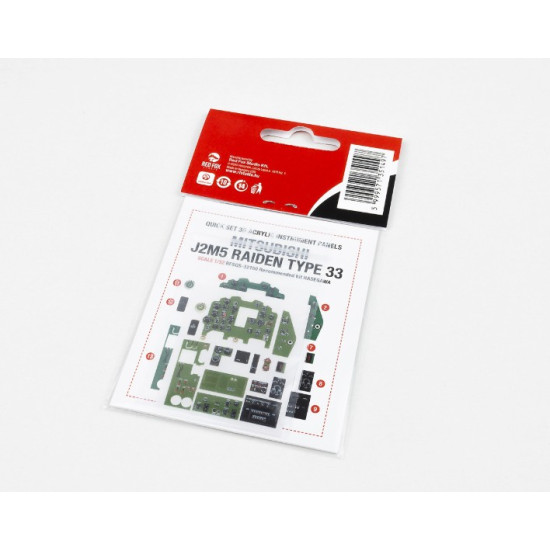 Red Fox Qs32150 1/32 Mitsubishi J2m5 Raiden Type 33 3d Acrylic Instrument Panel