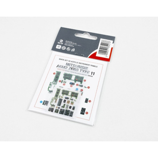 Red Fox Qs35034 1/35 Mitsubishi A6m2 Zero Type 11 3d Acrylic Instrument Panel
