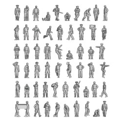 Ion Models BS700-001 1/700 18-19th Century Deck Crew 3d Printed Resin 91 Figures