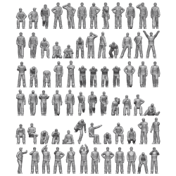 Ion Models U200-002 1/200 Us Navy Carrier Personel And Pilots 3d Printed Resin 72 Figures