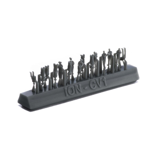 Ion Models Cv350-001 1/350 20th Century Civilians 3d Printed Resin 76 Figures
