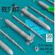 Reskit Rs35-0014 1/35 S-24 Missiles With Apu-68 4 Pcs Mi-24 3d Printed