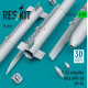 Reskit Rs35-0014 1/35 S-24 Missiles With Apu-68 4 Pcs Mi-24 3d Printed