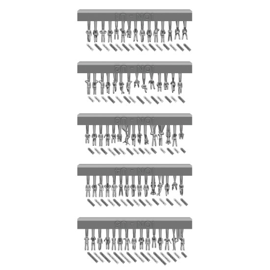 Ion Models U350-001 1/350 Us Navy Chilling On Deck 3d Printed Resin 74 Figures