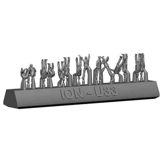 Ion Models U350-003 1/350 Modern Us Navy Ship Crew 3d Printed Resin 72 Figures