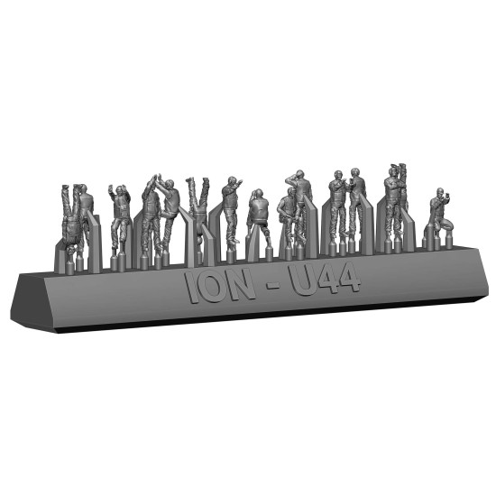 Ion Models U350-004 1/350 Modern Us Navy Carrier Personnel And Pilots 3d Printed Resin 72 Figures