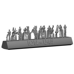 Ion Models U350-004 1/350 Modern Us Navy Carrier Personnel And Pilots 3d Printed Resin 72 Figures