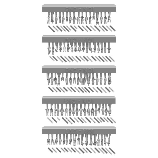 Ion Models Cv400-001 1/400 20th Century Civilians 3d Printed Resin 85 Figures