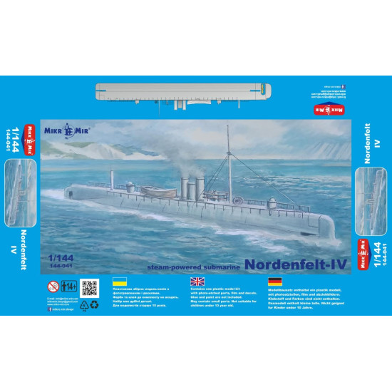 Mikro Mir 144-041 1/144 Nordenfelt Iv Steam-powered Submarine Plastic Model Kit